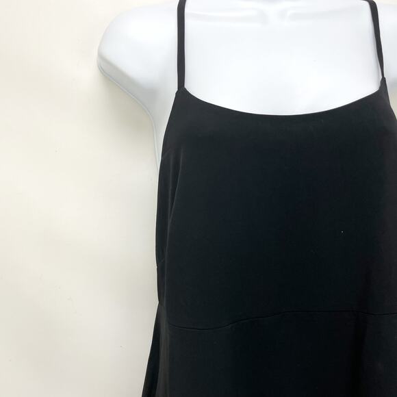 Everlane Womens Midi Slip Dress Size 2 Black Japanese GoWeave Cross-Back NWT - Picture 3 of 7